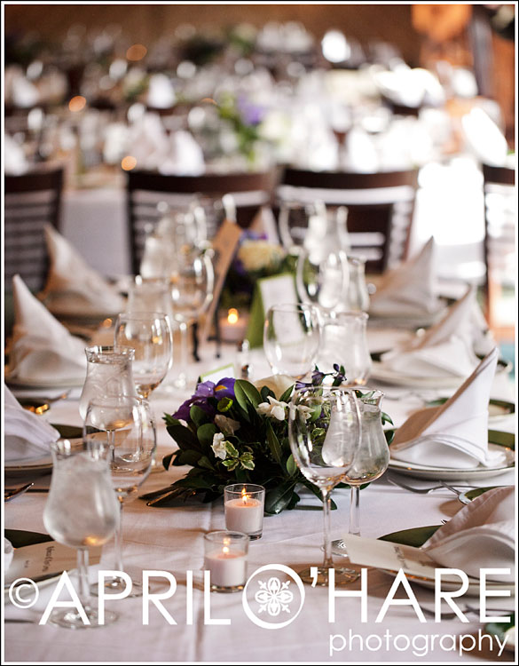 Greenbriar Inn Table Decor for a wedding
