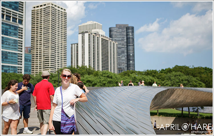 Tourist Photo of the BP Pedestrian Bridge in Chicago