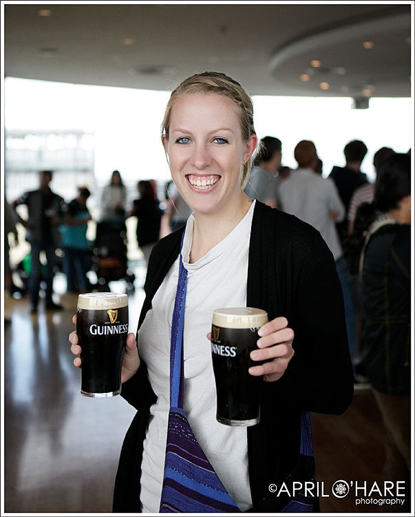 Guinness Beer on top of Dublin Ireland