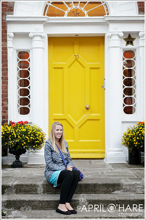 Yellow Door in Dublin Ireland